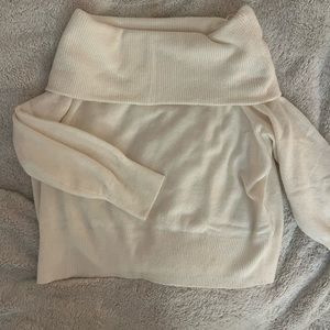 H&M off the shoulder cream sweater